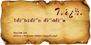 Tóbiás Ádám névjegykártya